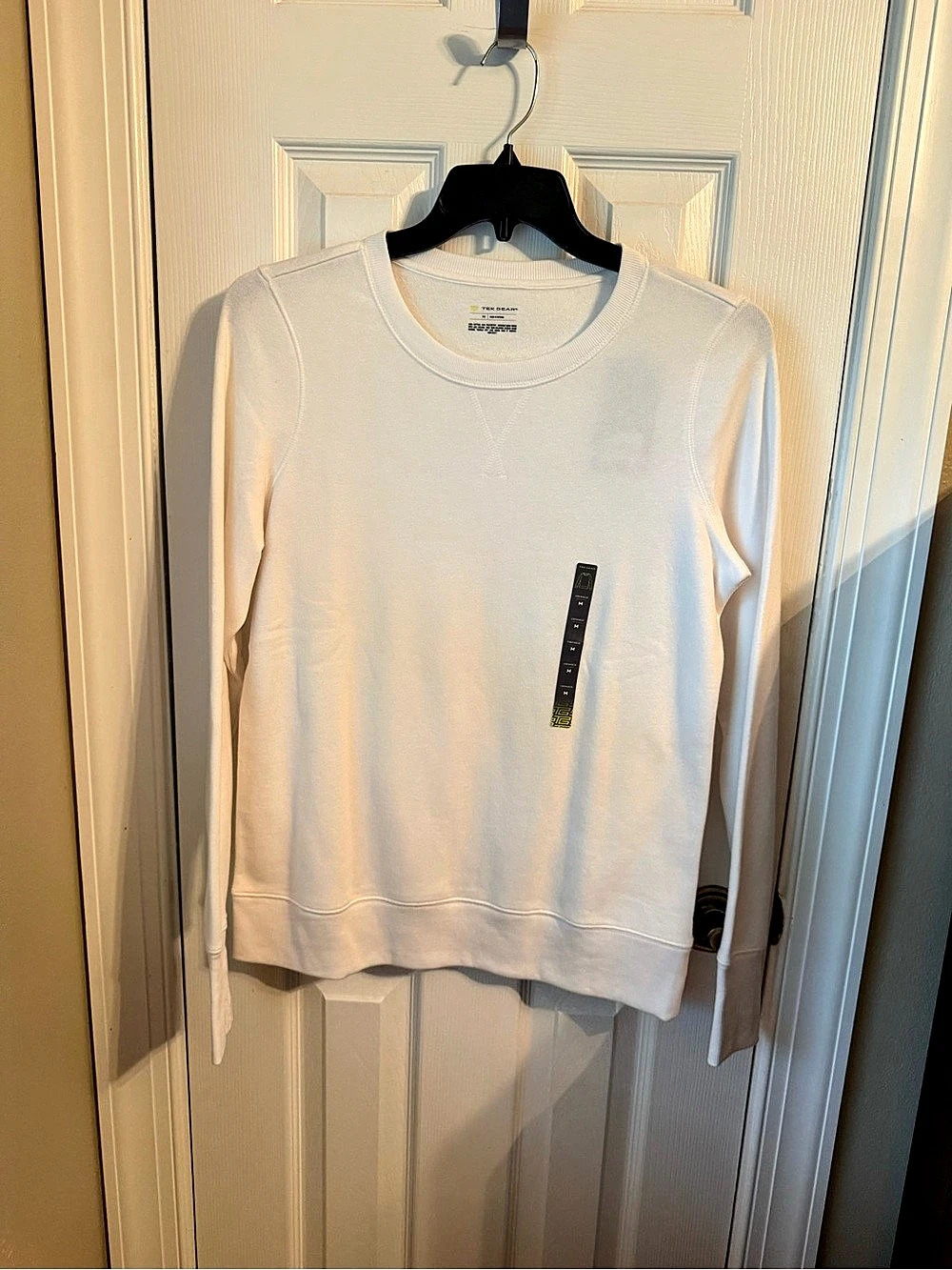 Tek Gear Ultrasoft Fleece Crewneck Sweatshirt White Medium
